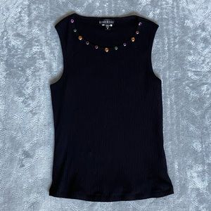 Vintage Bebe Jewel Ribbed Crop Top
